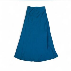 Urban Outfitters satin blue midi skirt